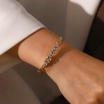 ELENYS Lumi Grace – pozlacený náramek 18K žluté zlato Délka náramku: 16-18 cm