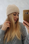 Tenká čepice Veronica K249 béžová UNI