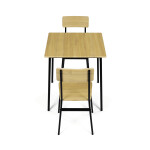 Jídelní set s 2 židlemi, 70x70x76cm, mdf, divoký dub, AUT-O2121 OAK
