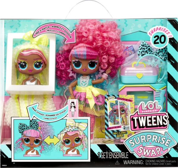 L.O.L. Surprise! Swap Tweens panenka a mini Tweens česací hlava - Cora - MGA