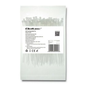 Qoltec 52191 Stahovací pásky 2.5x100 100ks nylon UV bílá (52191-Q)