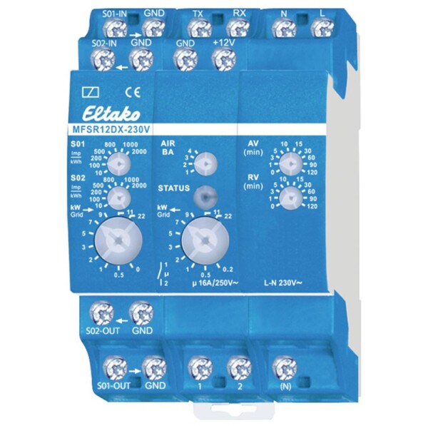 Eltako MFSR12DX-230V 22100530 Multifunkční proudové relé, 0.1 - 14400 s, 10 A, 1 ks
