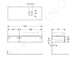 GEBERIT - VariForm Umyvadlová skříňka, 1350x510x550 mm, 3 zásuvky a zápachová uzávěrka, lesklá bílá/matná bílá 501.189.00.1