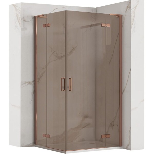 REA/S - Sprchová kabina Hugo Double 100x100 Copper Brush KPL-K6976