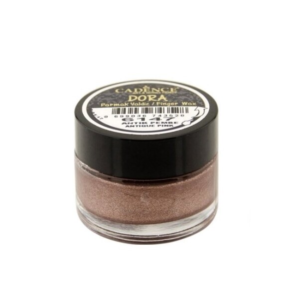 Metalický patinovací vosk Cadence Dora Wax, 20 ml - antique pink, růžový