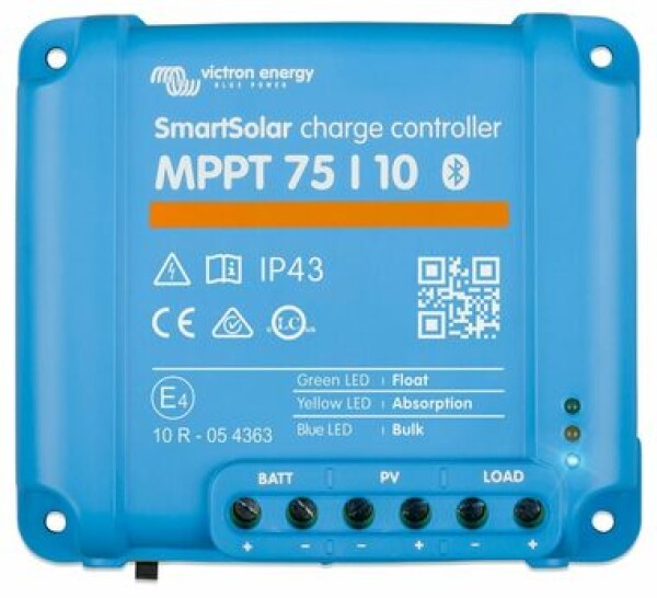 Victron Solární regulátor SmartSolar 75/10 MPPT / 10A / 75V / Bluetooth / VE.Direct (SCC075010060R)