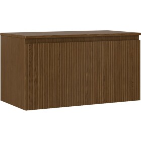 MEXEN/S - Rivel koupelnová skříňka pod umyvadlo 90 cm s deskou, 1 šuplík, reliéf , ořech 91A20-09047-1-BFC86