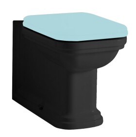 KERASAN - WALDORF WC kombi mísa 40x68cm, spodní/zadní odpad, černá mat 411731