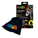 Posca sada popisovačů PC - 3M/ PC- 5M - s bavlněným pytlíkem POSCA II (8 ks)