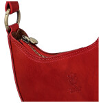 Luxusní dámská kožená kabelka na rameno Delami Vera Pelle Venny, červená