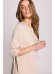 Dámské šaty S393 béžové - Stylove L