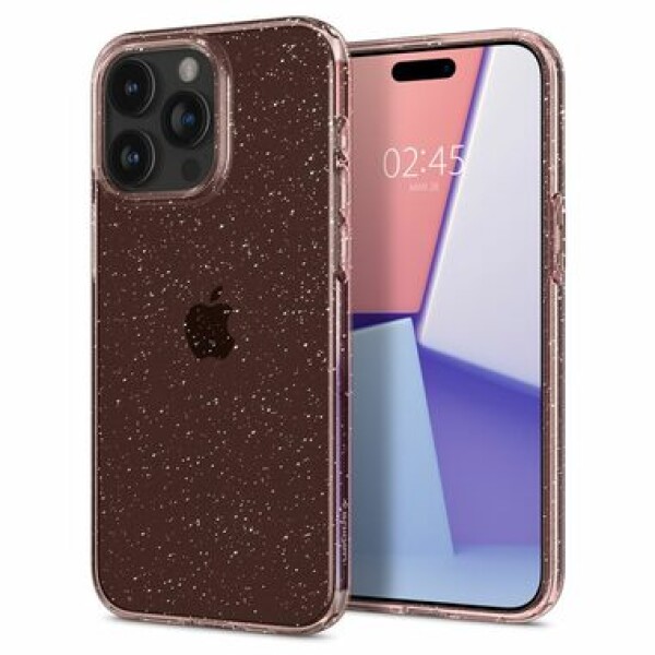 Pouzdro Spigen Liquid Crystal Glitter iPhone 15 Pro rose quartz