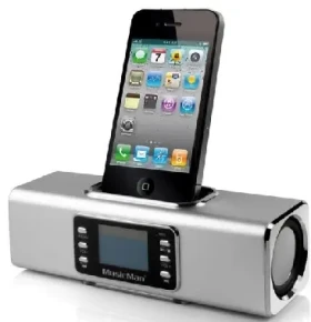 Technaxx MusicMan BTX1 / Přenosný Bluetooth Stereo reproduktor / 600 mAh / Displej / USB / až 12h / Stříbrná (3801)