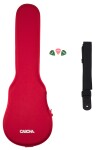 Cascha HH 2280 Carbon Fibre Ukulele Set Red