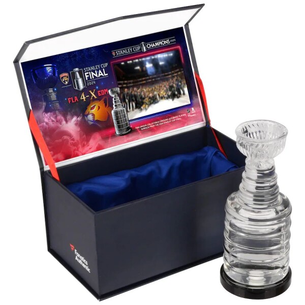 Fanatics Skleněný minipohár Florida Panthers NHL 2024 Stanley Cup Champions Crystal Cup
