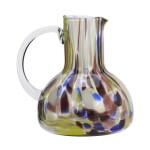 MADAM STOLTZ Skleněný džbán z brokového skla 17 cm, fialová barva, sklo