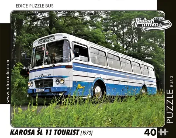 RETRO-AUTA Puzzle BUS č.03 Karosa ŠL 11 Tourist (1973)