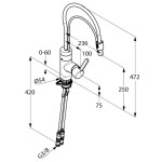 KLUDI - E-Go Elektronická dřezová baterie, chrom 422050575