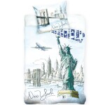 Povlečení bavlna 70x90/140x200 New York Statue