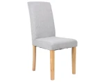 Jídelní židle s prošitím Kiki, světle šedá látka