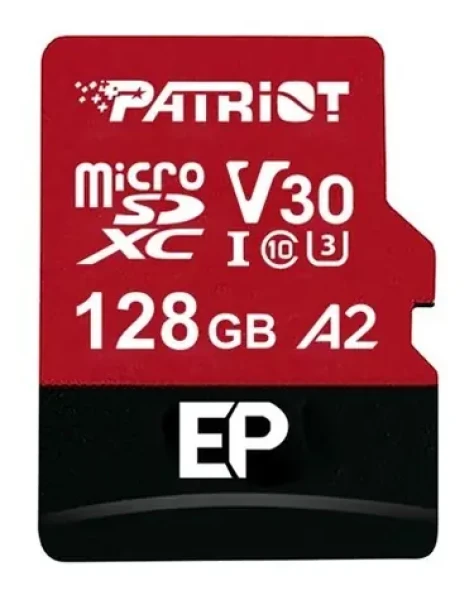 Patriot EP A2 128GB / Paměťová karta microSDXC / UHS-I U3 / V30 / A2 / Class 10 / 90/80 MB/s (PEF128GEP32MCX)