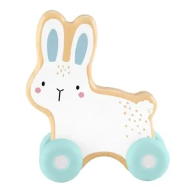 Mattel Fisher Price dřevěný zajíček na kolečkách