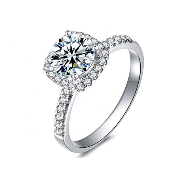 Royal Fashion stříbrný prsten HA-XJZ003-SILVER-MOISSANITE-ZIRCON Velikost: 6 (EU: 51-53)