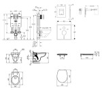 GROHE - Uniset Set předstěnové instalace, klozet Alpha se sedátkem, tlačítko Skate Cosmopolitan, chrom 38643SET-KD