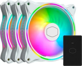 Cooler Master MasterFan MF120 Halo 3 ks + hub / Ventilátor / 120 mm / ARGB / Rifle Bearing / 30 dB / 4-pin PWM (MFL-B2DW-183PA-R1)