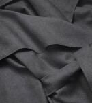 Šedý dámský minimalistický kabát (747ART) Barva: odcienie szarości, Velikost: ONE SIZE