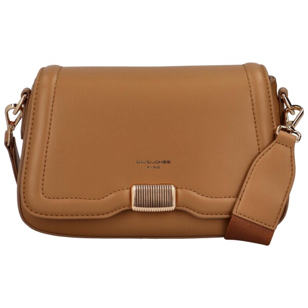 Módní dámská koženková crossbody kabelka Ademis, camel