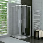 SanSwiss TER550805022 Sprchový kout čtvrtkruhový 80×80 cm, aluchrom/durlux