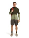 ICEBREAKER Mens Mer 200 Realfleece Descender LS Zip H, Dark Loden/Lichen/Cb velikost: L