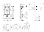 GEBERIT - Kombifix Set předstěnové instalace, klozetu Arkas I a sedátka softclose, tlačítko Sigma20, matná černá/černá SANI15CA5126
