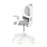 Dětská židle, výškově nastavitelná, šedá síťovina, KA-W8008 GREY