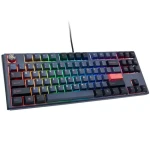 Ducky One 3 TKL Cherry MX-Ergo-Clear modrá / herní klávesnice / podsvícená / mechanická / drátová USB-C / US (DKON2187ST-EUSPDCOVVVC2)