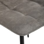 Židle jídelní, šedá látka cowboy, nohy černý kov