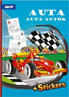 Omalovánky se samolepkami Auta 210x295mm/32s