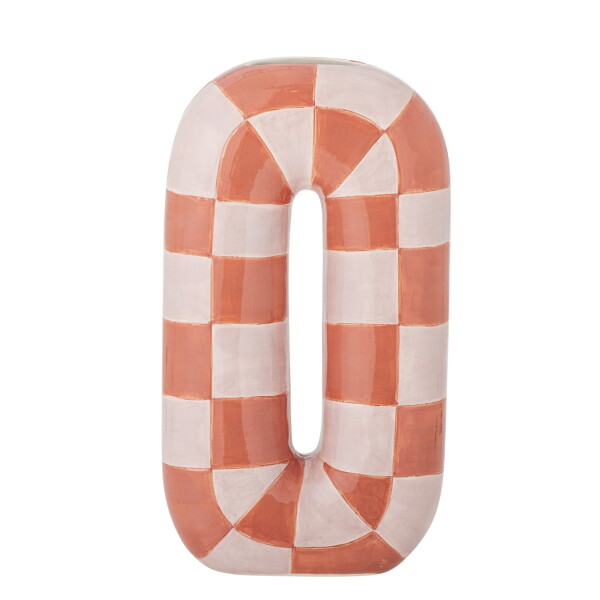 Bloomingville Keramická váza Mae Orange 32 cm, oranžová barva, keramika