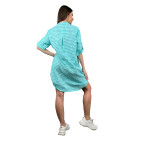 HOSH Oversize košile s knoflíky Velikost: UNI, Barva: Tyrkysová