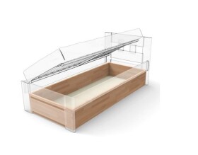TEXPOL Úložný prostor pro výklop PETRA - DUB (jednolůžka) ROZMĚR: 90 x 200 cm 56896_90X