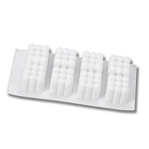 Cesil Cesil Silikonová forma na pečení/na mražené dezerty Bubliny/kostky (na 6 ks) 6 cm
