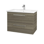 Dřevojas - Umyvadlová skříňka GIO SZZ2 80 - D03 Cafe / Úchytka T04 / D03 Cafe 82058E