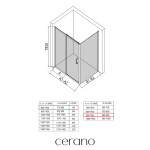 CERANO - Sprchový kout Orlano L/P - 5 mm - černá matná, transparentní sklo - 80x90x195 - posuvný CER-DY505B-90175