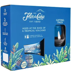 Flor De Cana Centenario 12y 40% 0,7 l (dárkové balení 2 sklenice) (7431008100349)