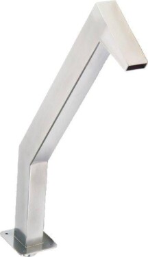 Vagnerpool Chrlič Žirafa 55 mm z leštěné nerezové oceli AISI 316 - připojení 63 mm, povrch lesklý