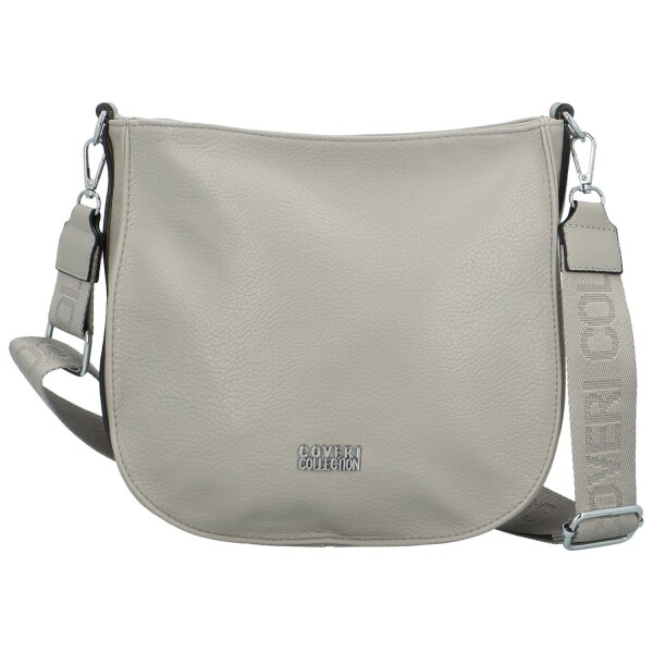 Trendy dámská koženková crossbody kabelka Candelis, šedá