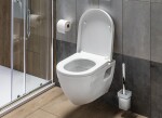 AQUALINE - APOLLO WC štětka závěsná, mléčné sklo, chrom 1416-08