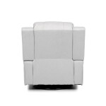 TV a relaxační křeslo, manuální polohování, potah stříbrná látka v dekoru kůže