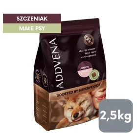 ADDVENA Boosted by Superfoods Junior Small Beef 2,5 kg / Granule pro psy / junior / malá plemena / hovězí / bezobilné